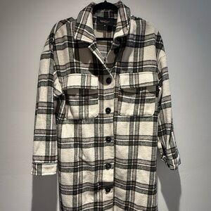 Sweet Rain Plaid Button-Up Women's Jacket
